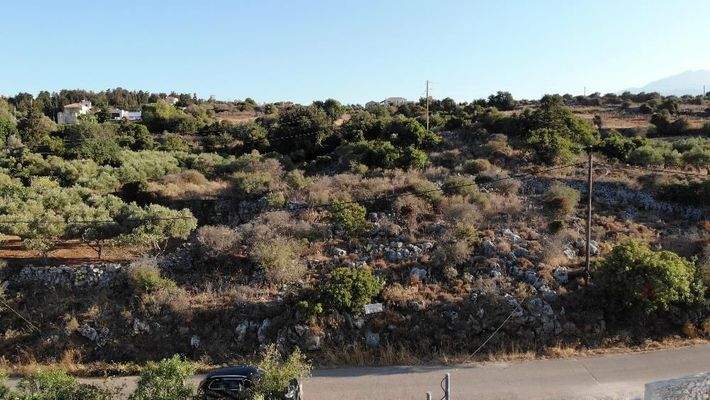 Kreta, Gavalochori: Panoramagrundstück mit Meer- und Bergblick zu verkaufen
