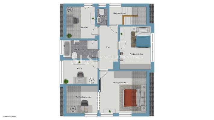 Grundriss-Skizze 1.OG