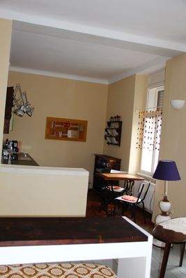 view into the kitchen