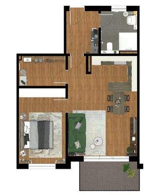 Grundriss der Wohnung