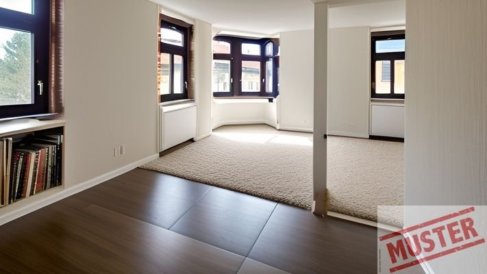 Wohnzimmer mit Erker Muster