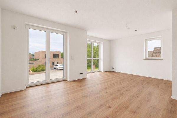 Wohnzimmer  KI-generiertes Bild aus Rohbauzustand! Abweichungen möglich!