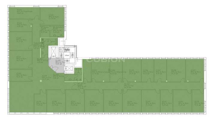 Geb. 50 - 52 - 3 .Obergeschoss