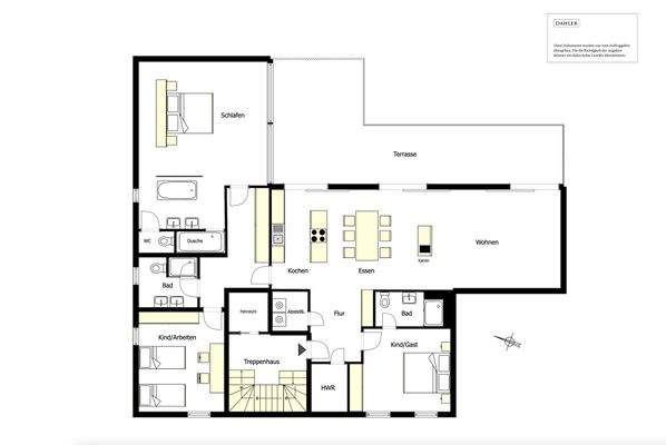 Grundriss Penthouse am Wasser