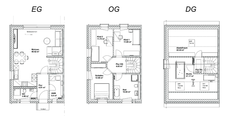 RH Mainz 128 - Übersicht Grundrisse