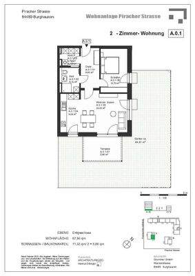 Grundriss Erdgeschoßwohnung