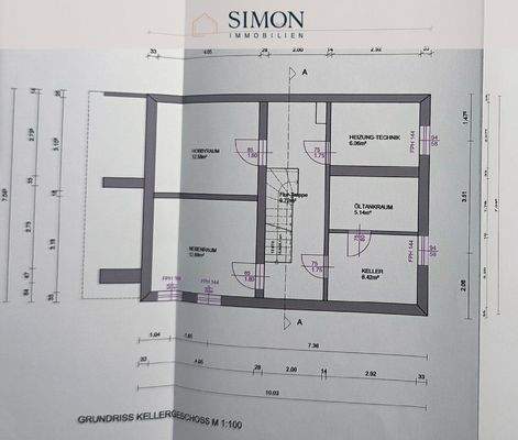 Grundriss - Kellergeschoß
