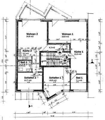 Grundriss 2 Zimmer