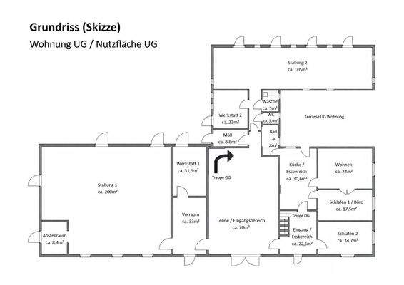 Grundriss UG - Nutz/Wohnung