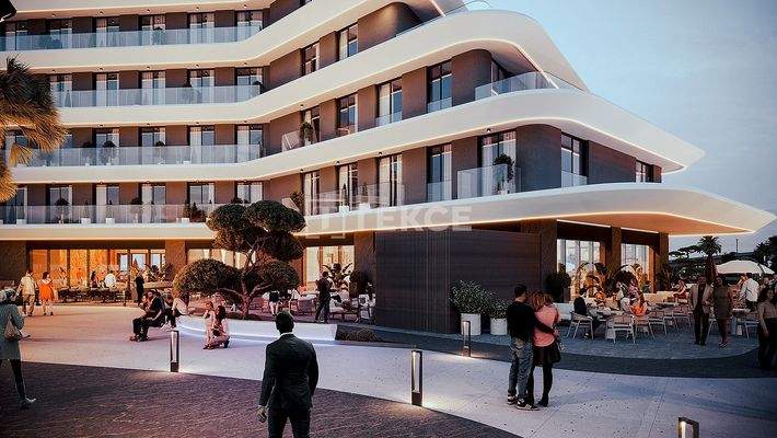 Apartments in a Secured Project with Pool in İzmir Konak