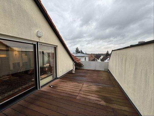 Blick auf die Dachterrasse