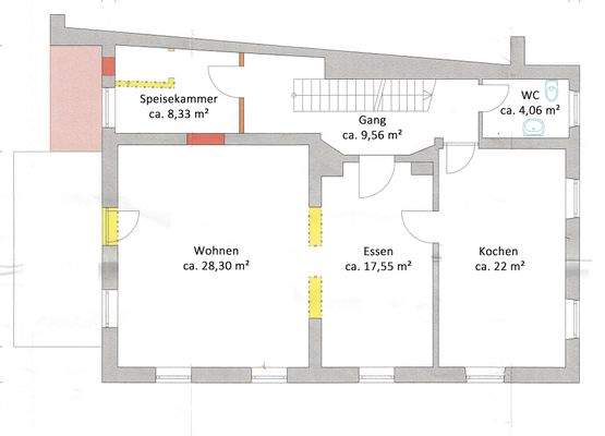 Obergeschoss mit Terrasse