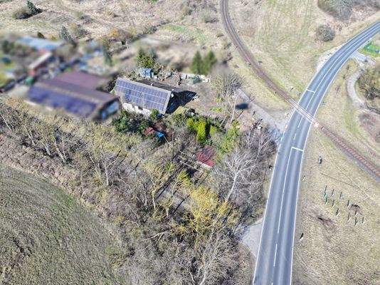 Blick auf das Grundstück