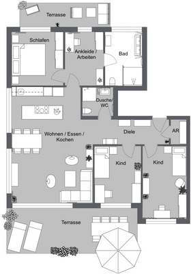  Grundriss in 2D