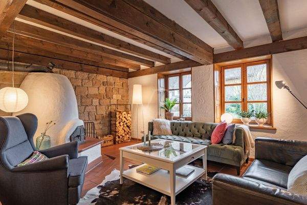 Wohnbereich mit Kaminofen