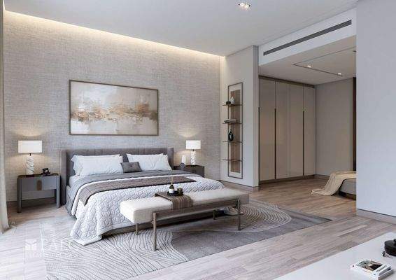 Schlafzimmer mit begehbarem Kleiderschrank