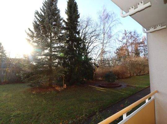 Blick vom Balkon Winter