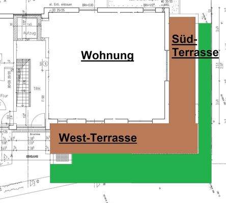 Geschossplan mit Außenanlagen