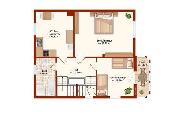 Grundriss Obergeschoss (HH 1)