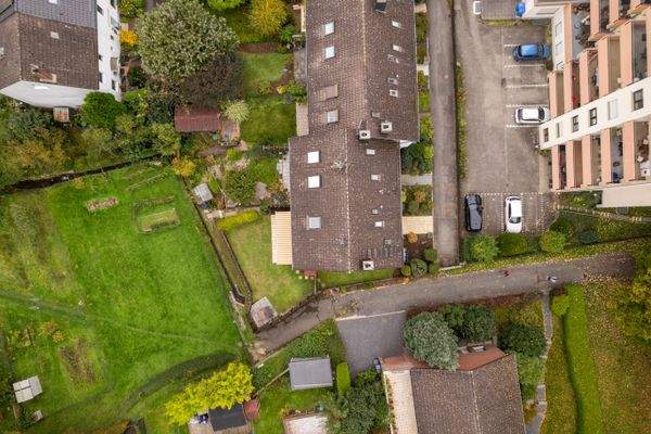 Drohnenansicht Gebäude Draufsicht