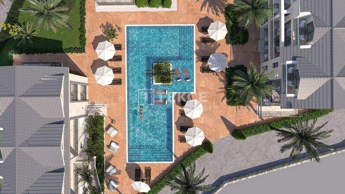 Apartments with Pools Within Walking Distance to Sea in Tatlısu