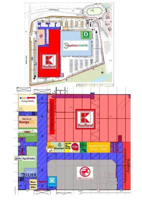 Ratingen Ladenlokale, Ladenflächen 