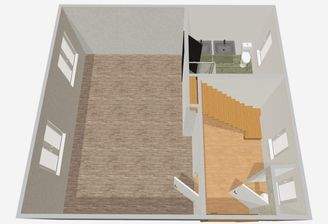 3D Grundriss des aktuellen Erdgeschosses 