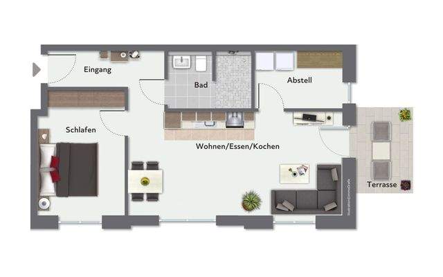 Grundriss Whg. 5 - nicht maßstabsgerecht 