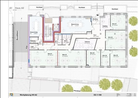 Grundrissplan Gewerbeeinheit Erdgeschoss