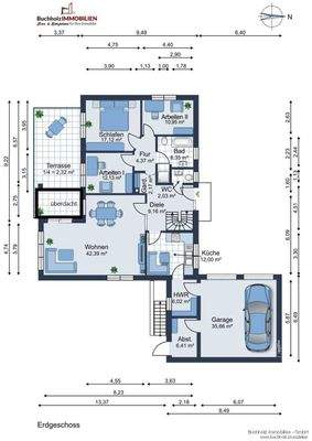 Grundrissskizze Erdgeschoss