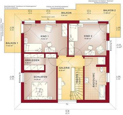 Grundriss EVO 154 V7 OG