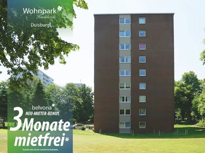 Frisch sanierte 2 Zimmer-Marmor-Luxuswohnung im Wohnpark Hochheide! 3 Monate mietfrei!