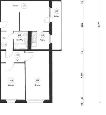 Grundriss WE 119 - 10.04