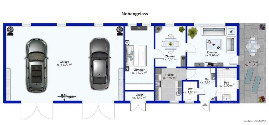 Grundriss Nebengelass