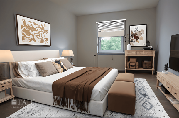 Einrichtungsbeispiel Schlafzimmer Erdgeschoss