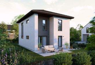 Ansicht Garten Walmdach