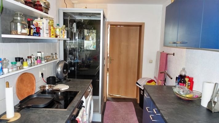 Küche mit Duschkabine Gästeapartment