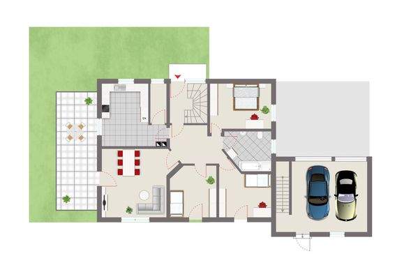 Erdgeschoss nicht maßstäblich