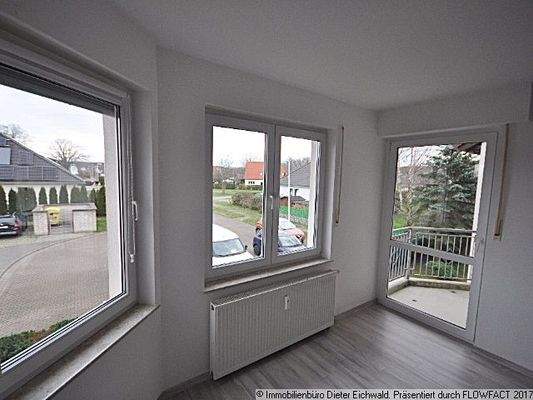 Wohn und Schlafbereich Balkon