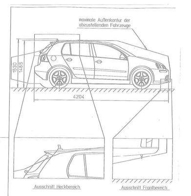 Maximale Fahrzeugabmessungen