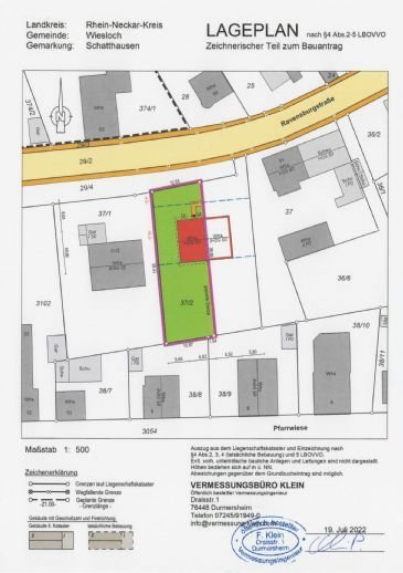 Wiesloch-Schatthausen: Großes Baugrundstück für eine Doppelhaushälfte