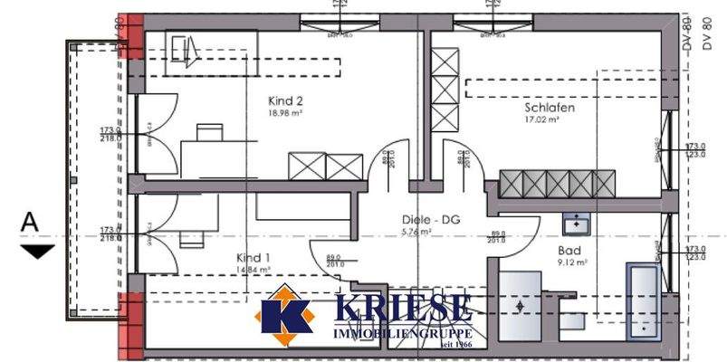 Obergeschoss - Haus Ecke