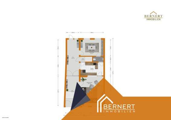 Grundriss EG visualisiert