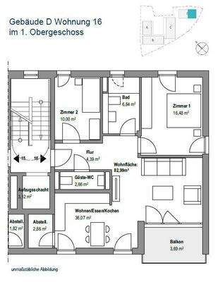 Grundriss Wohnung 16