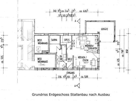 Grundriss EG Stallanbau nach Ausbau