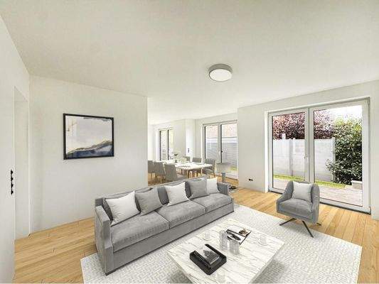 Wohn- und Esszimmer - Digitales Staging