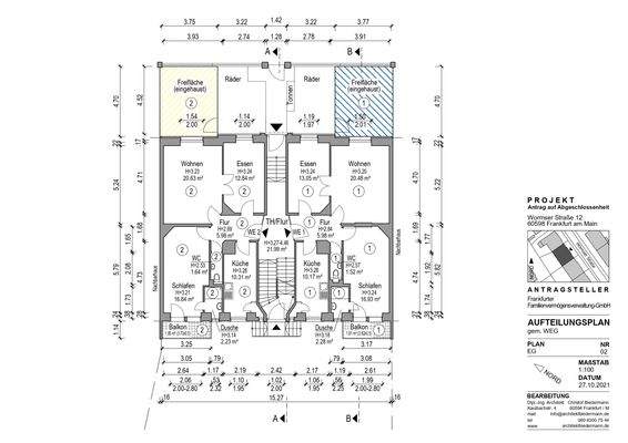 Grundriss ETW 01 inkl. Vorgarten