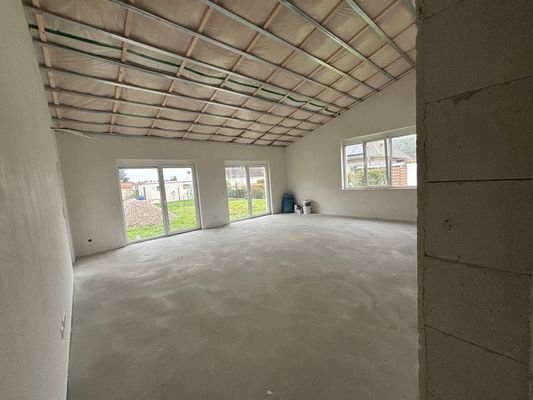 Blick ins Wohnzimmer vom Flur