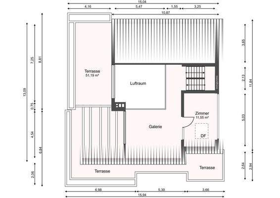 Grundriss Spitzboden