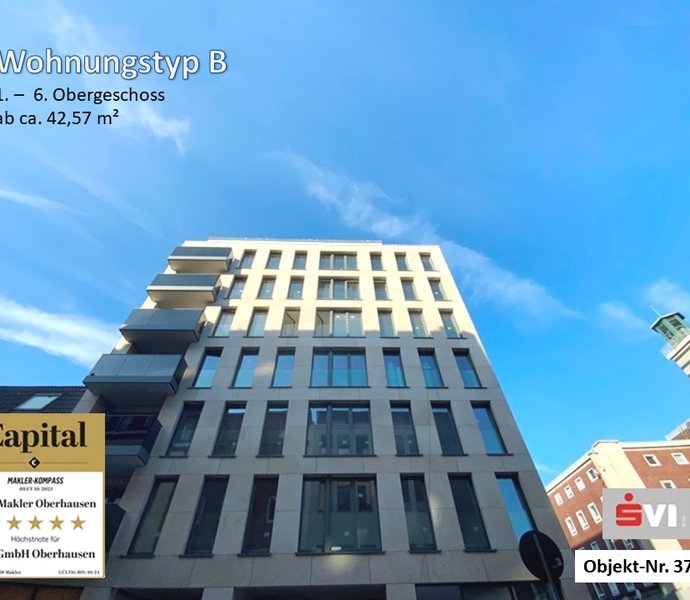 Neubau: 26 Wohnungen zwischen ca. 42 m² - ca. 110 m² mit Aufzug und tlw. mit Balkon in OB-Sterkrad